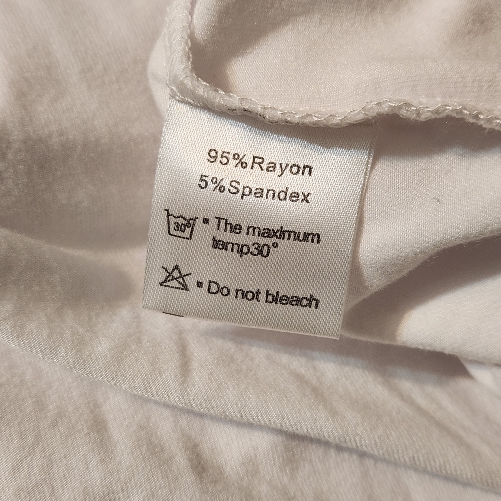 TIANZMU Elegant White V-Neck Women's Top 3X - Picture 7 of 9